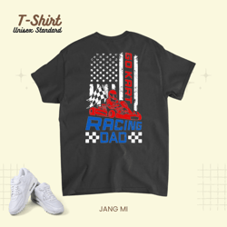 American Flag Go Kart Racing Race Dad Flag Design, T-Shirt, Unisex Standard T-Shirt