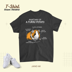 Anatomy Of Furry Potato Laboratory Pet Guinea Pig, T-Shirt, Unisex Standard T-Shirt