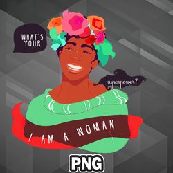 African PNG Powerful Woman PNG For Sublimation Print