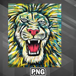 African PNG African Lion Anima African Art PNG For Sublimation Print
