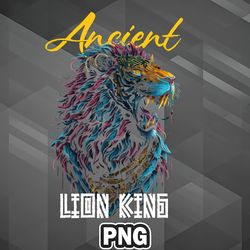 African PNG Ancient Lion King PNG For Sublimation Print