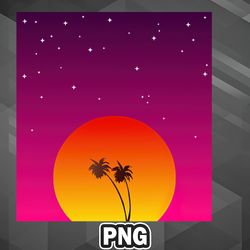 African PNG Retro Sunset PNG For Sublimation Print