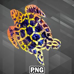 African PNG Sea Turtles Batik African Art PNG For Sublimation Print