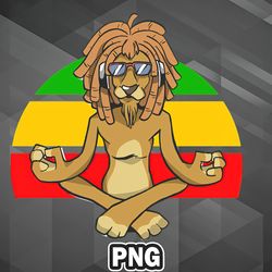 African PNG Retro Jamaican Rasta Lion PNG For Sublimation Print Digital For Chirstmas