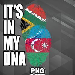 African PNG Azerbaijani And South African Mix Heritage DNA Flag PNG For Sublimation Print Exclusive For Craft