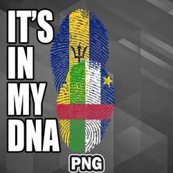 African PNG Barbadian And Central African Mix Heritage DNA Flag PNG For Sublimation Print Modern For Chirstmas