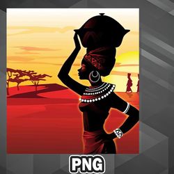 African PNG Beautiful African Woman PNG For Sublimation Print Good For Apparel, Mug