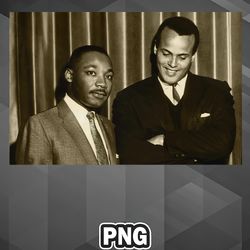 African PNG Martin Luther King Jr Harry Belafonte PNG For Sublimation Print Trendy For Cricut