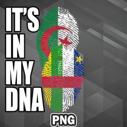 African PNG Algerian And Central African Mix Heritage DNA Flag PNG For Sublimation Print Good For Apparel, Mug