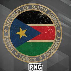 African PNG Vintage Republic of South Sudan Africa African Flag PNG For Sublimation Print Trending For Cricut
