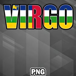 African PNG Virgo Central African Horoscope Heritage DNA Flag PNG For Sublimation Print Trending For Craft