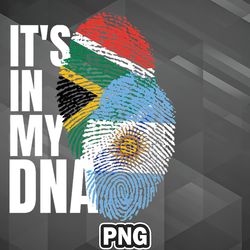 African PNG Argentinian And South African Mix DNA Flag Heritage Gift PNG For Sublimation Print Unique For Silhoette