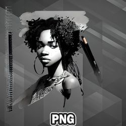 African PNG Beautiful Black African PNG For Sublimation Print Customized For Decor