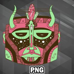 African PNG Pink Mint African Mask No 8 PNG For Sublimation Print Unique For Cricut