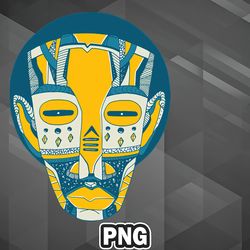 African PNG Retro Wave African Mask No 3 PNG For Sublimation Print High Quality For Craft