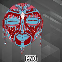 African PNG Pastel Tones African Mask 2 PNG For Sublimation Print Digital For Apparel, Mug
