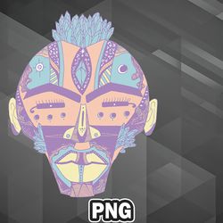 African PNG Retro Blend African Mask 4 PNG For Sublimation Print Modern For Silhoette