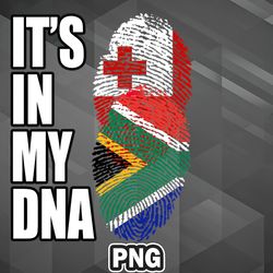 African PNG Tongan And South African Mix Heritage DNA Flag PNG For Sublimation Print Good For Silhoette