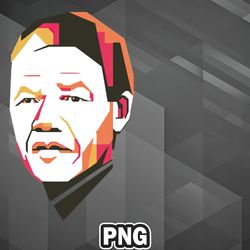 African PNG Colorful Nelson Mandela PNG For Sublimation Print High Quality For Cricut