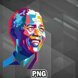 African PNG Colorful Nelson Mandela PNG For Sublimation Print Printable For Craft