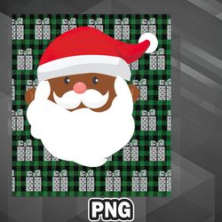 African PNG Ugly Christmas Black African American Santa PNG For Sublimation Print Customized For Silhoette