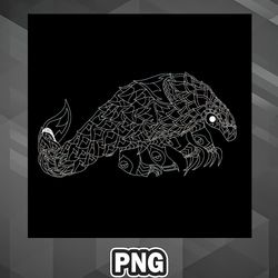 Asian PNG Dark Pangolin Ecopop Animal Asian Country Culture PNG For Sublimation Print Good For Chirstmas