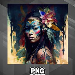 Asian PNG Powerful Asian Woman Girl Beautiful Painting Asian Cultute Country PNG For Sublimation Print Printable For Cri