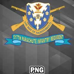 Army PNG The Way Of Thunderbolts 517th Parachute Infantry Regiment PNG For Sublimation Print Customized For Silhoette