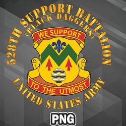 Army PNG 528th Support Battalion Black Daggers United States Army PNG For Sublimation Print Transparent For Apparel, Mug