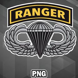 Army PNG Army Ranger With Jump Wings PNG For Sublimation Print High Quality For Silhoette