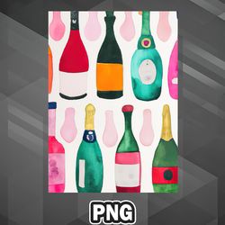 Artist PNG Bottles Pattern Painting PNG For Sublimation Print Best For Cricut