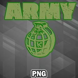Army PNG Vintage Army Military Grenade Illustration Birthday Gift PNG For Sublimation Print Unique For Decor