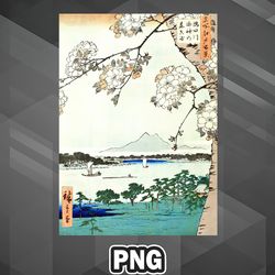 Army PNG Japanese landscape Art Sumida River Japanese art PNG For Sublimation Print Top For Decor