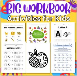 Activities for Kids Big Workbook, Worksheets and Teaching Materials