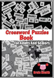 Crossword Puzzles Book For Adults And Seniors, Cross Words Activity, with Solution