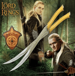 Lord of Ring Replica swords - Legolas Greenleaf's Elven Dual Swords-with FREE wall plaque Best for Anniversary Gifts| Gi