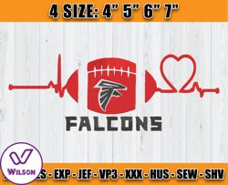 Atlanta Falcons Embroidery, NFL Falcons Embroidery, NFL Machine Embroidery Digital, 4 sizes Machine Emb Files-04-Wilson