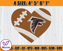 Atlanta Falcons Embroidery, NFL Falcons Embroidery, NFL Machine Embroidery Digital, 4 sizes Machine Emb Files -15-Wilson
