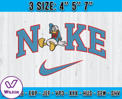 nike x donald duck embroidery, nike embroidery, machine embroidery applique design