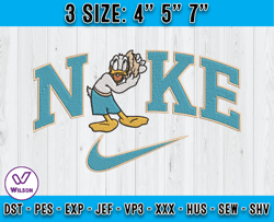 nike x donald duck embroidery, cartoon character embroidery,machine embroidery applique design