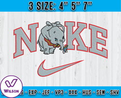 nike x dumbo embroidery, disney character embroidery, applique embroidery designs