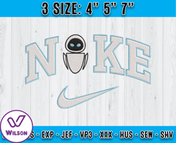 nike wall-e embroidery, embroidery files, machine embroidery applique design