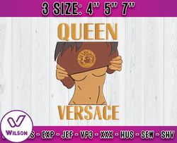 queen nike embroidery, nike logo embroidery, machine embroidery applique design