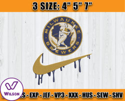 Brewers Embroidery, Nike MLB Embroidery, Embroidery Machine file