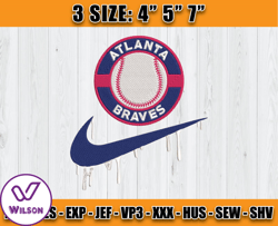 atlanta braves embroidery, nike baseball embroidery, applique embroidery designs