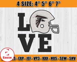 Atlanta Falcons Embroidery, NFL Falcons Embroidery, NFL Machine Embroidery Digital, 4 sizes Machine Emb Files -12-Edison