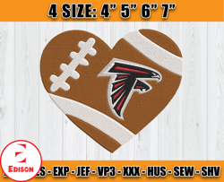 Atlanta Falcons Embroidery, NFL Falcons Embroidery, NFL Machine Embroidery Digital, 4 sizes Machine Emb Files -15-Edison