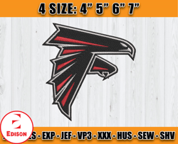Atlanta Falcons Embroidery, NFL Falcons Embroidery, NFL Machine Embroidery Digital, 4 sizes Machine Emb Files-22-Edison
