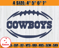 Cowboys Ball Embroidery, Cowboys Football Embroidery, Dallas Logo, Sport Embroidery D10