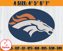 Denver Broncos Embroidery File, NFL Sport Embroidery, Sport Embroidery, Football Embroidery Design D8